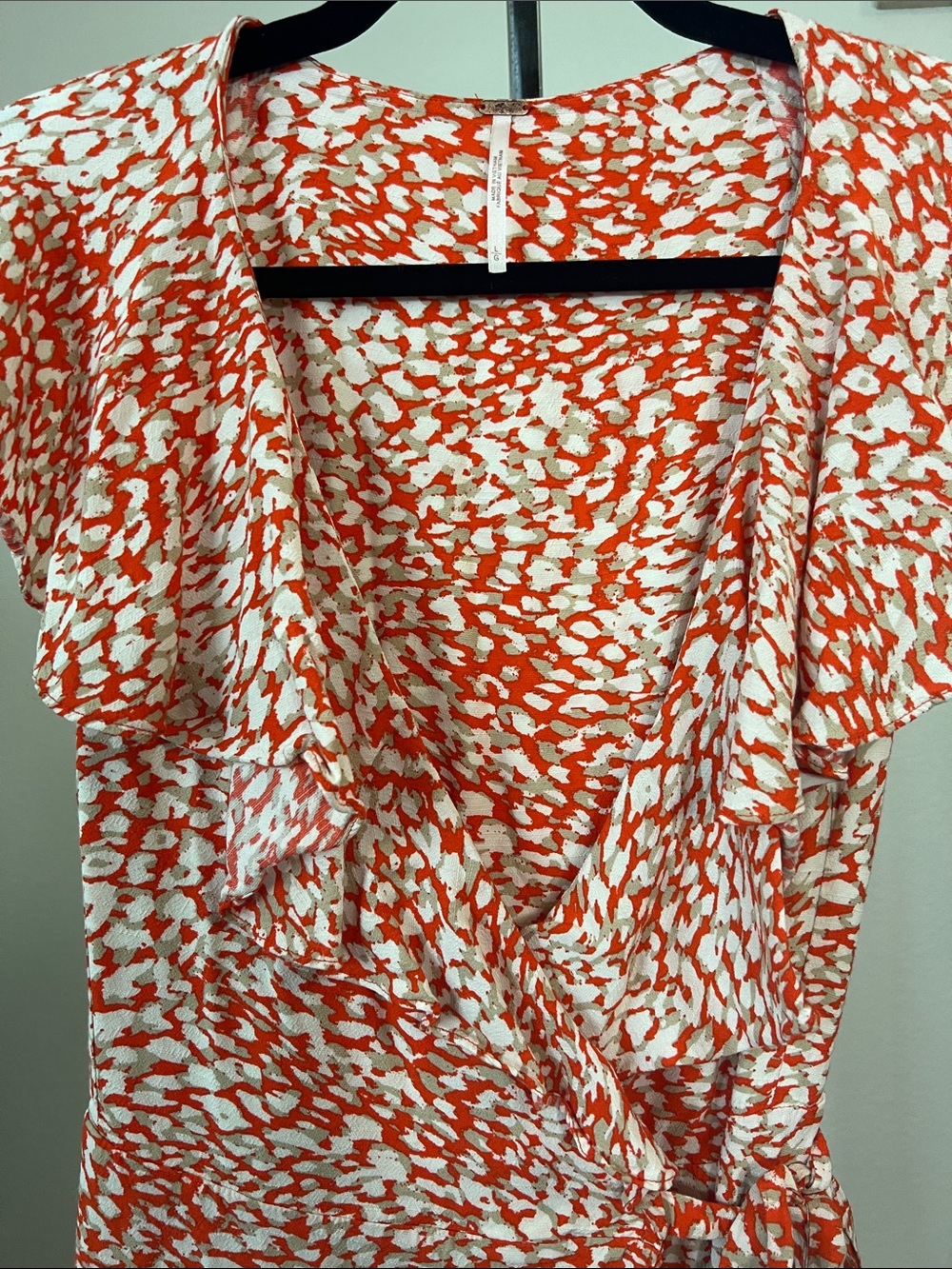 Free People Knee Length Wrap Dress size Large - Picture 4 of 6